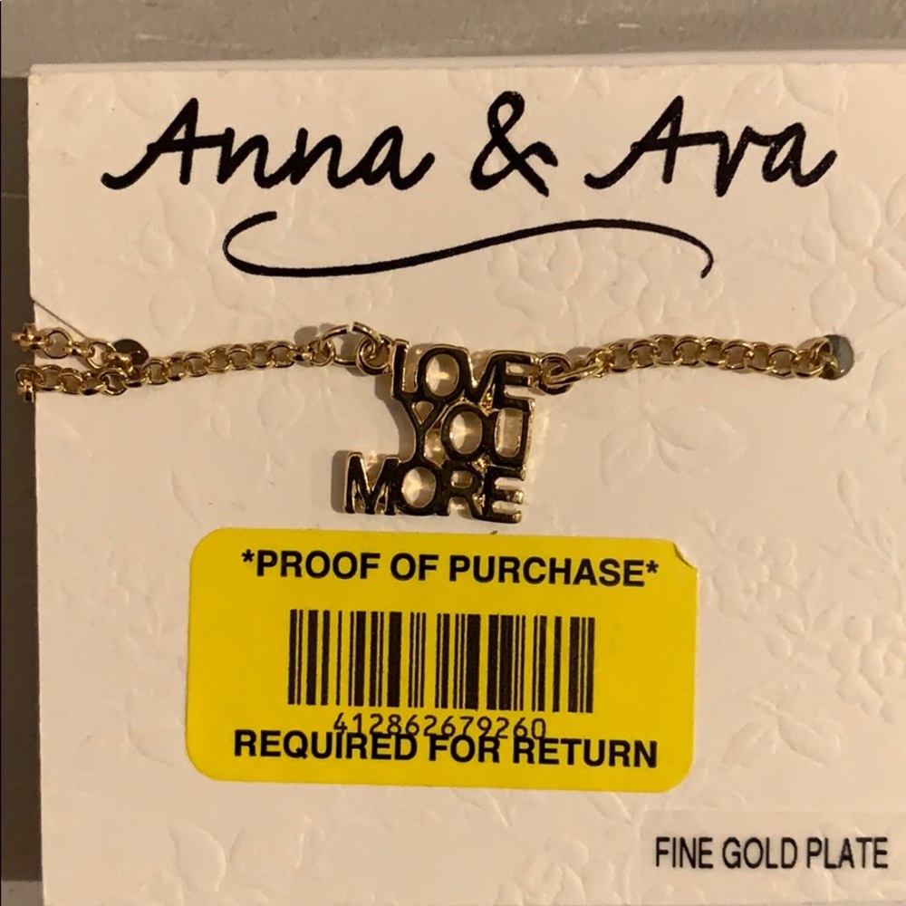 New! Anna & Ava LOVE YOU MORE necklace